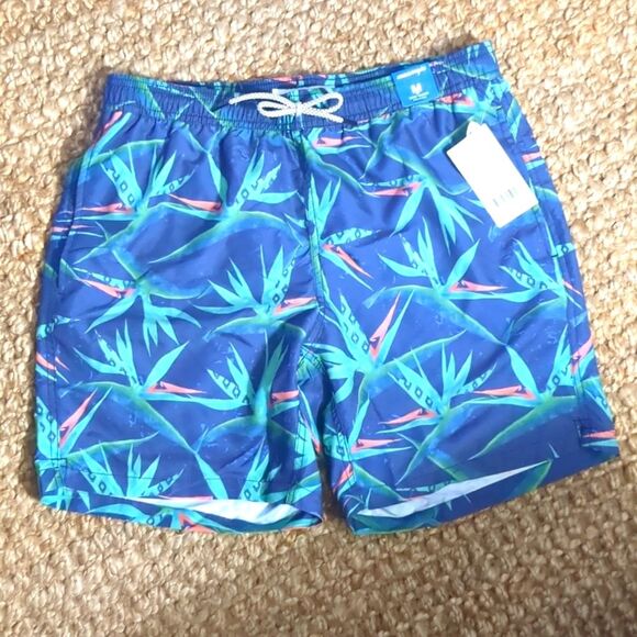 NWT Maamgic Swim Trunks Mesh Liner Drawstring, Elastic Waist Med - Picture 1 of 9